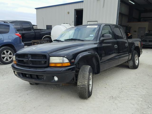 1B7GG2AN3YS756602 - 2000 DODGE DAKOTA QUA BLACK photo 2