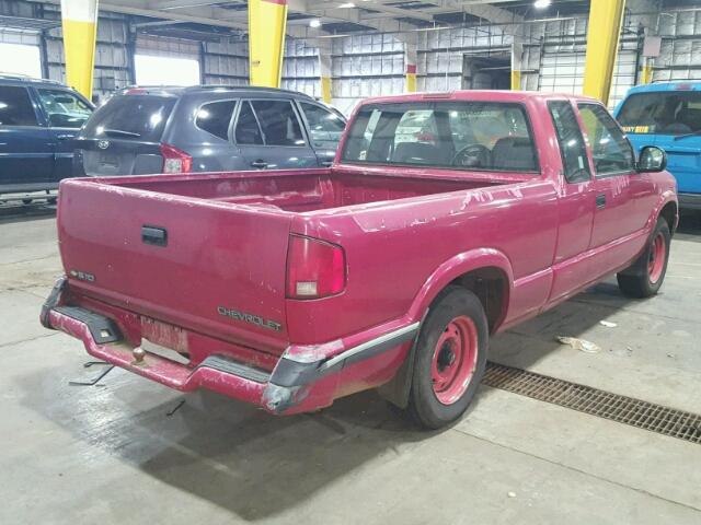 1GCCS194XTK143078 - 1996 CHEVROLET S TRUCK S1 RED photo 4