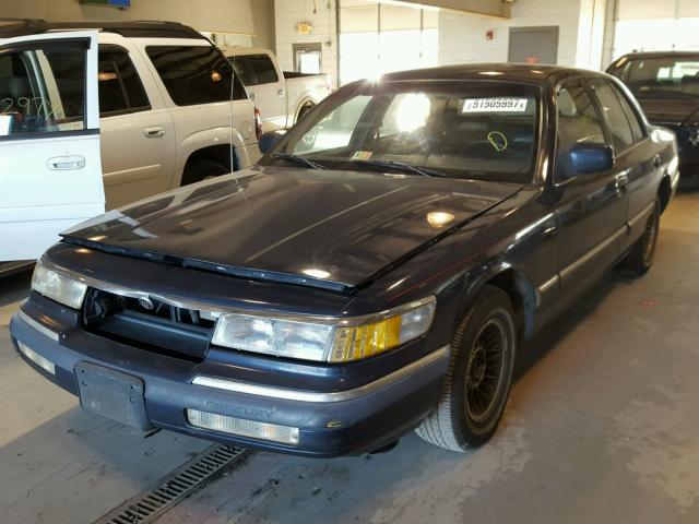 2MELM75W7PX667438 - 1993 MERCURY GRAND MARQ BLUE photo 2