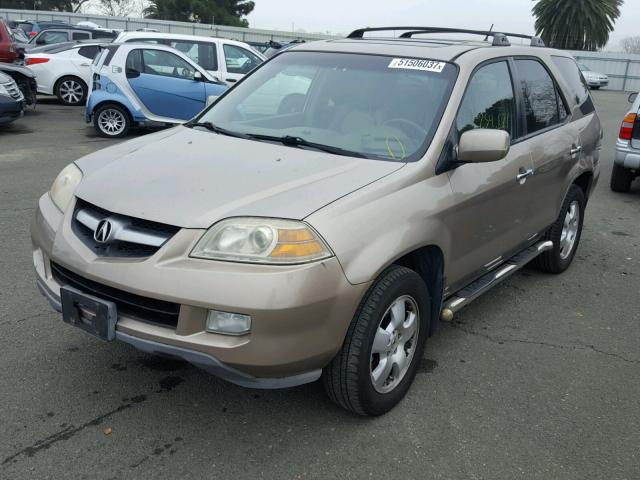 2HNYD18284H548178 - 2004 ACURA MDX BEIGE photo 2