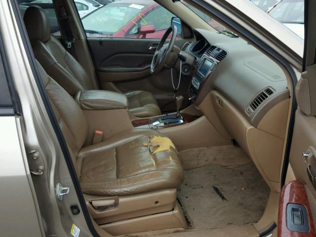 2HNYD18284H548178 - 2004 ACURA MDX BEIGE photo 5