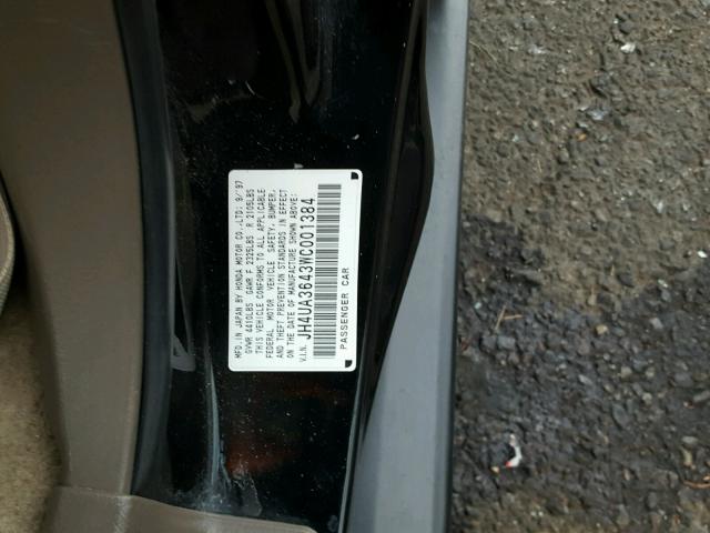 JH4UA3643WC001384 - 1998 ACURA 3.2TL BLACK photo 10