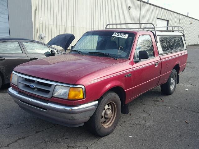 1FTCR10A1VUB46148 - 1997 FORD RANGER RED photo 2