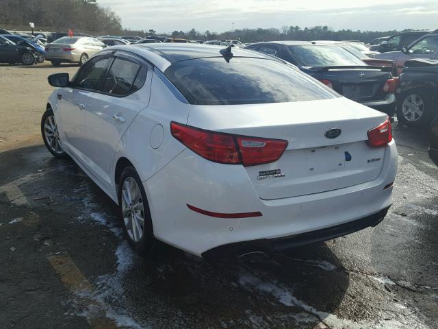 5XXGN4A78FG431177 - 2015 KIA OPTIMA EX WHITE photo 3