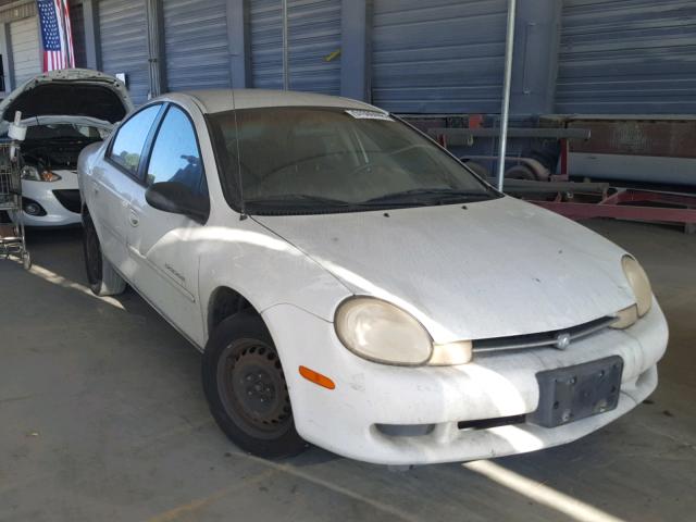 1B3ES46C3YD657096 - 2000 DODGE NEON BASE WHITE photo 1