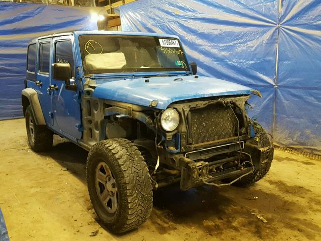 1J4BA3H17BL579293 - 2011 JEEP WRANGLER U BLUE photo 1