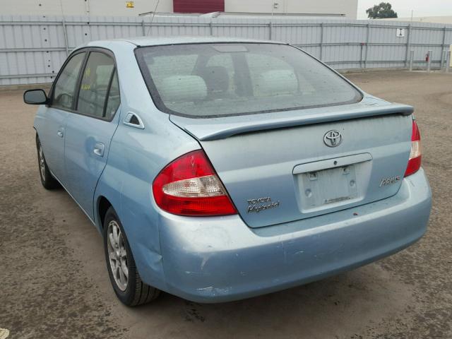 JT2BK18U820051385 - 2002 TOYOTA PRIUS BLUE photo 3