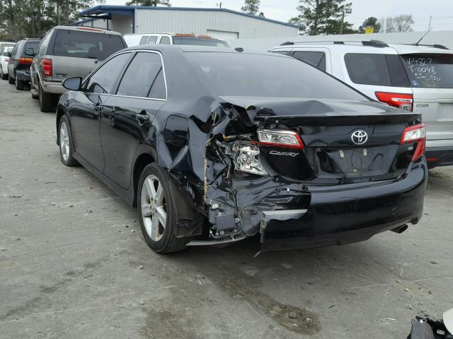 4T1BF1FKXDU653046 - 2013 TOYOTA CAMRY L BLACK photo 3