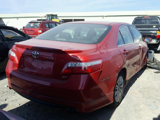 4T1BK46K49U086529 - 2009 TOYOTA CAMRY SE RED photo 4