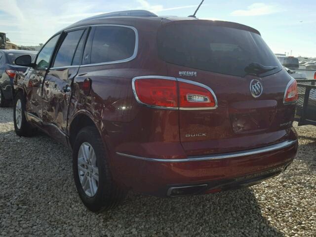 5GAKRAKD0FJ352553 - 2015 BUICK ENCLAVE MAROON photo 3