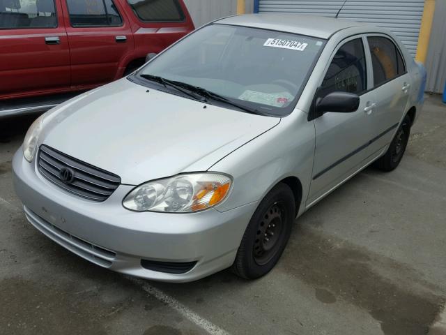 JTDBR32E942031895 - 2004 TOYOTA COROLLA CE SILVER photo 2