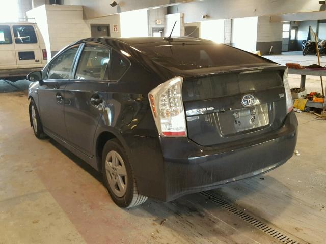 JTDKN3DU8B5289613 - 2011 TOYOTA PRIUS BLACK photo 3