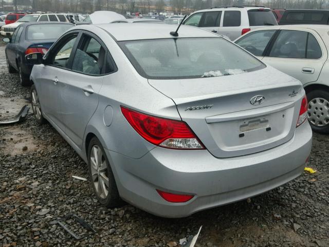 KMHCU4AE0EU606834 - 2014 HYUNDAI ACCENT GLS SILVER photo 3