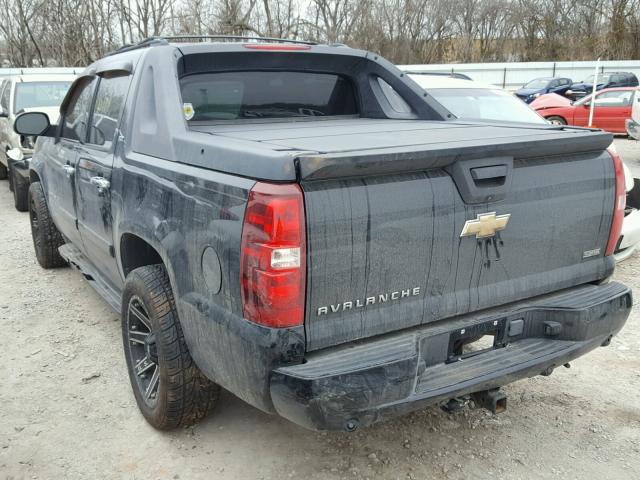 3GNFK12397G317709 - 2007 CHEVROLET AVALANCHE BLACK photo 3