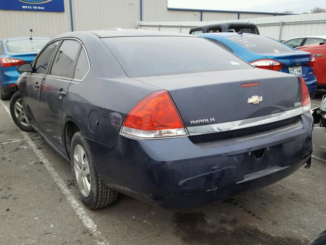 2G1WA5EK1A1115638 - 2010 CHEVROLET IMPALA LS BLUE photo 3