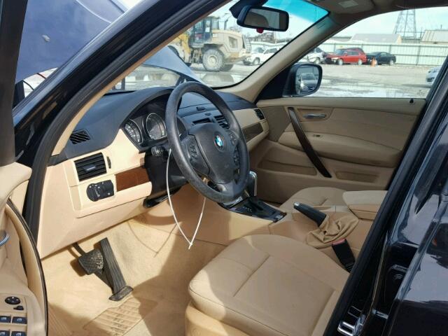 WBXPC9C40AWJ34811 - 2010 BMW X3 XDRIVE3 BLACK photo 9