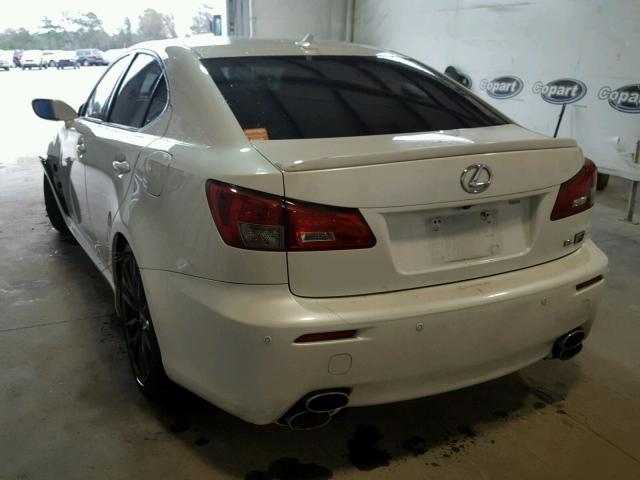 JTHBP5C22B5009012 - 2011 LEXUS IS F WHITE photo 3