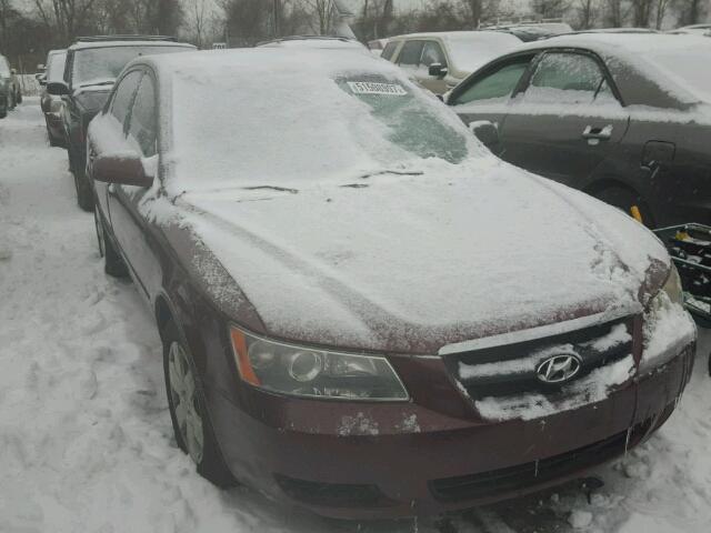 5NPET46C17H247949 - 2007 HYUNDAI SONATA GLS MAROON photo 1