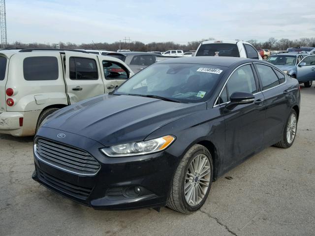 3FA6P0HD8ER169533 - 2014 FORD FUSION SE BLACK photo 2