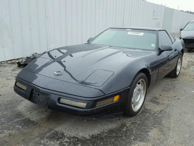 1G1YY23PXN5100125 - 1992 CHEVROLET CORVETTE BLACK photo 2