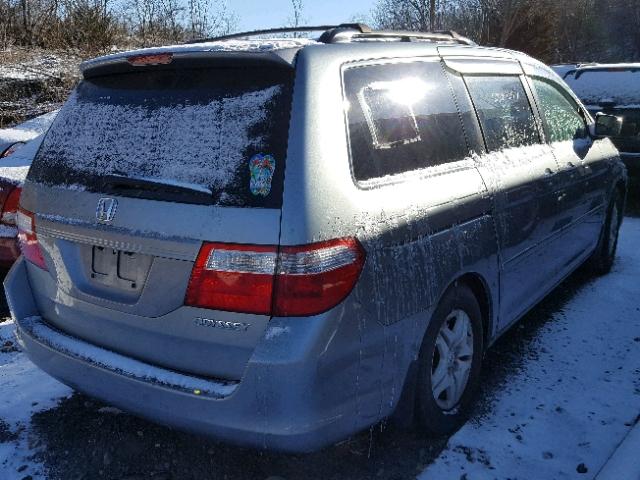 5FNRL38755B114537 - 2005 HONDA ODYSSEY EX GREEN photo 4