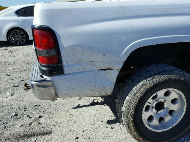 1B7HF13Z21J542844 - 2001 DODGE RAM 1500 WHITE photo 9