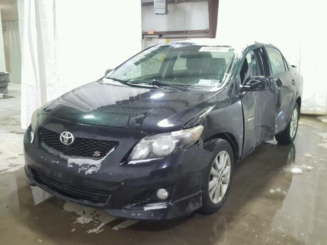 2T1BU4EE6AC270012 - 2010 TOYOTA COROLLA BA BLACK photo 2