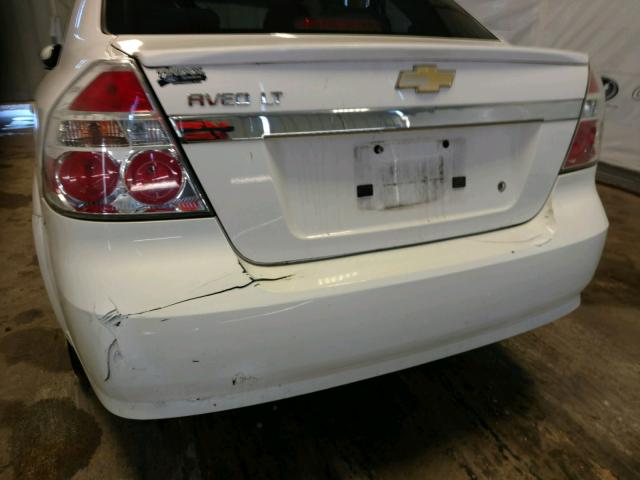 KL1TD5DE0AB069210 - 2010 CHEVROLET AVEO LS WHITE photo 9