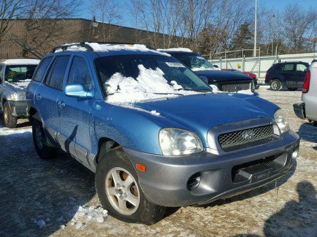 KM8SB12B14U714513 - 2004 HYUNDAI SANTA FE G BLUE photo 1