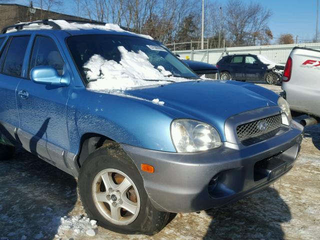 KM8SB12B14U714513 - 2004 HYUNDAI SANTA FE G BLUE photo 9