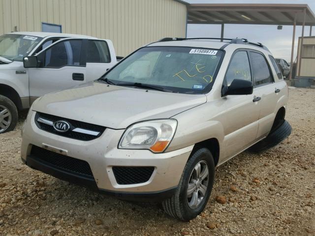 KNDJF724697635353 - 2009 KIA SPORTAGE L GOLD photo 2