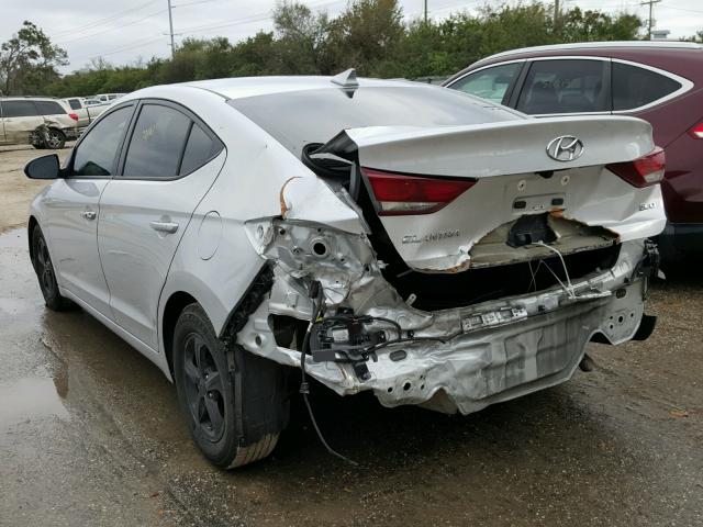 5NPD94LA5HH074810 - 2017 HYUNDAI ELANTRA EC SILVER photo 3