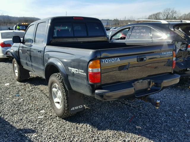 5TEHN72N73Z275293 - 2003 TOYOTA TACOMA DOU BLACK photo 3