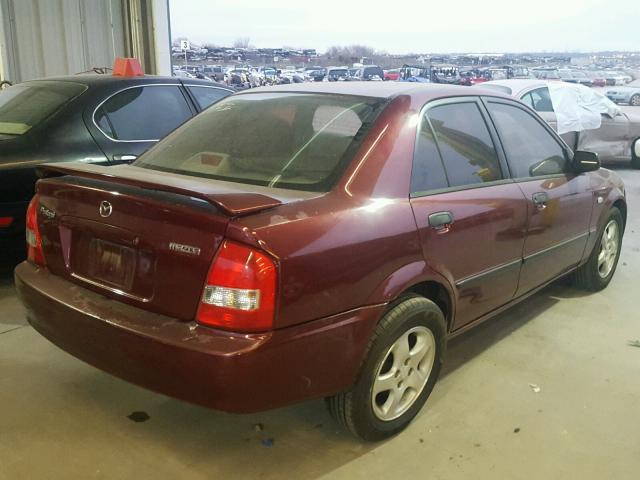 JM1BJ225630140844 - 2003 MAZDA PROTEGE DX MAROON photo 4