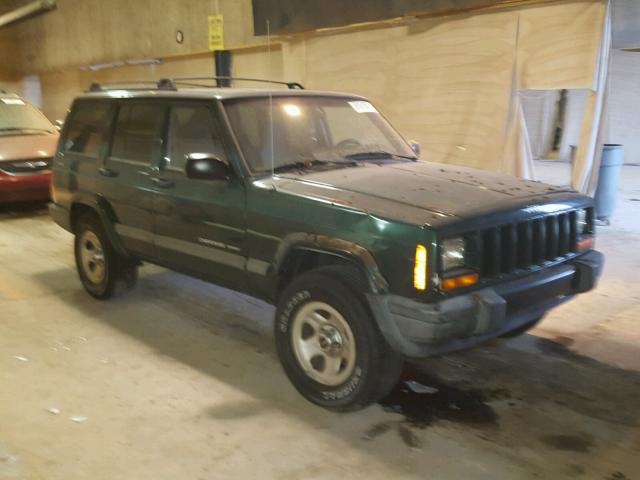 1J4FF48S5YL111492 - 2000 JEEP CHEROKEE S GREEN photo 1