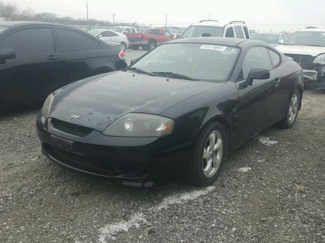 KMHHM65D95U163666 - 2005 HYUNDAI TIBURON BLACK photo 2