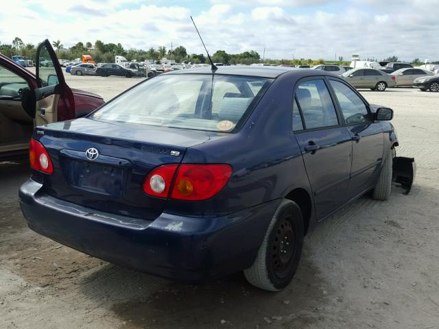 JTDBR32E132009730 - 2003 TOYOTA COROLLA CE BLUE photo 4