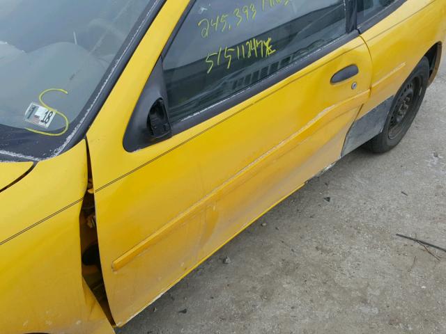 1G1JC12FX37219765 - 2003 CHEVROLET CAVALIER YELLOW photo 9