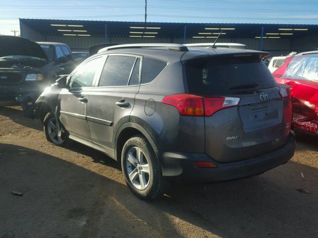 2T3RFREV0EW200281 - 2014 TOYOTA RAV4 XLE GRAY photo 3