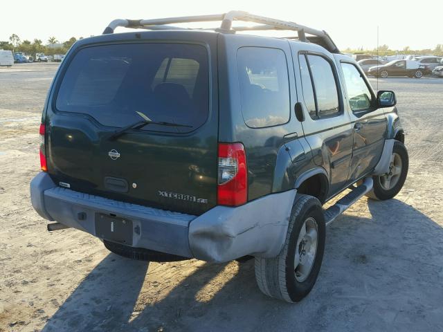 5N1ED28T61C534281 - 2001 NISSAN XTERRA XE GREEN photo 4