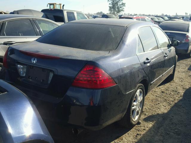 1HGCM56757A047081 - 2007 HONDA ACCORD EX BLUE photo 4