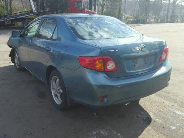 JTDBL40E499086912 - 2009 TOYOTA COROLLA BA TEAL photo 3