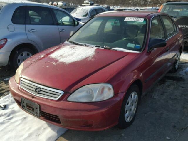 1HGEJ6675XL032480 - 1999 HONDA CIVIC LX RED photo 2