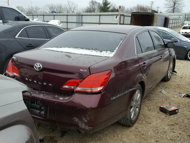 4T1BK36B05U026607 - 2005 TOYOTA AVALON XL MAROON photo 4