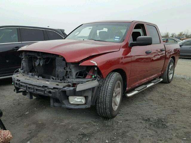 1C6RD6KTXCS223846 - 2012 DODGE RAM 1500 S MAROON photo 2