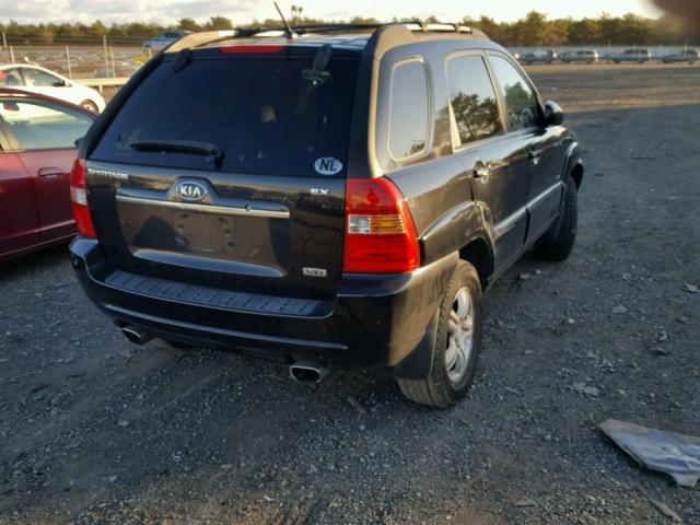 KNDJE723377333915 - 2007 KIA SPORTAGE E BLACK photo 4