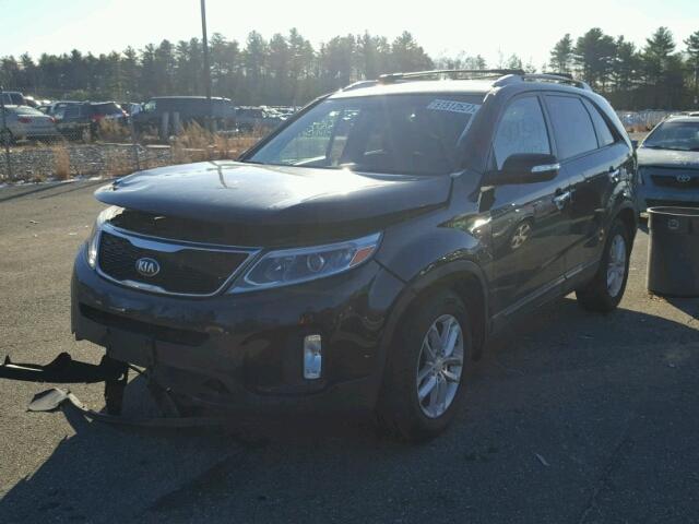 5XYKT3A64EG473941 - 2014 KIA SORENTO LX BLACK photo 2