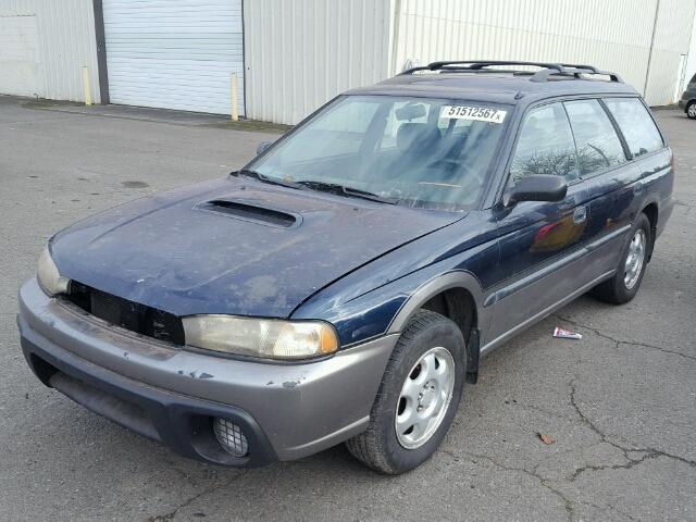 4S3BG6857V7600245 - 1997 SUBARU LEGACY OUT BLUE photo 2