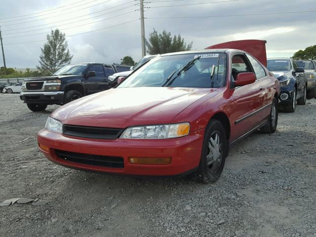 1HGCD7266TA025464 - 1996 HONDA ACCORD EX RED photo 2