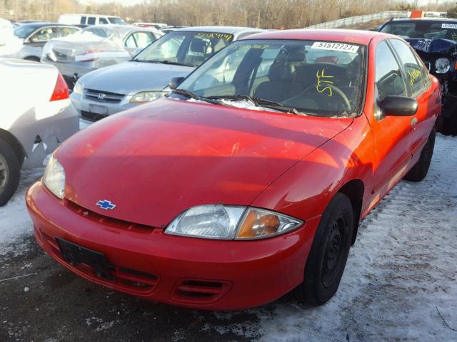 1G1JC524127254554 - 2002 CHEVROLET CAVALIER B RED photo 2